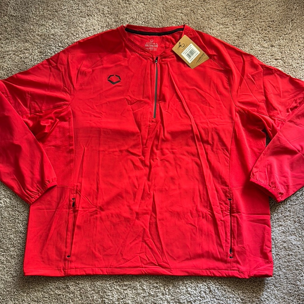 Vibrant Red Lightweight Windbreaker Jacket
